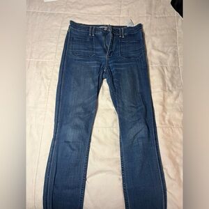 Abercrombie Denim Skinny High Waisted Squared Pocket Jeans